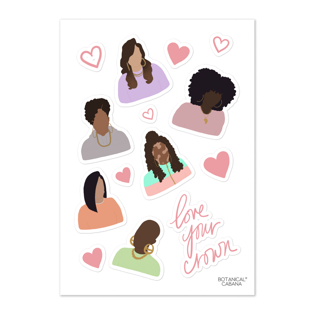 Love Your Crown - The Crew Sticker Sheet - Set 1